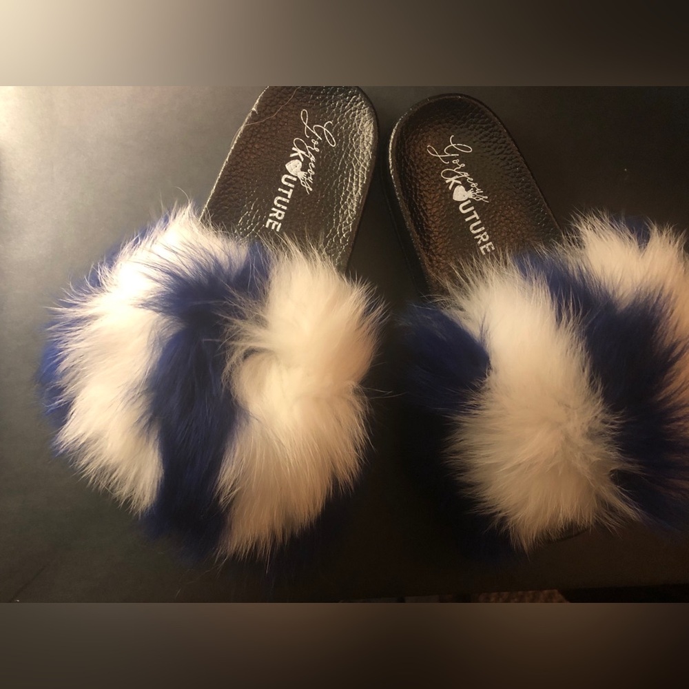 Faux Fur Slides